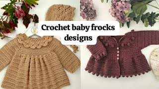 stylish crochet baby frocks designs 2025 [upl. by Eicats]