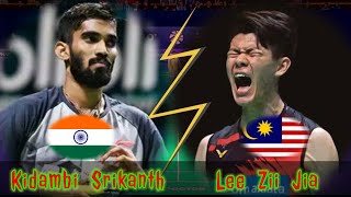 Badminton Lee Zii Jia MAS vs IND Kidambi Srikanth Semifinal Hylo Open [upl. by Seitz]