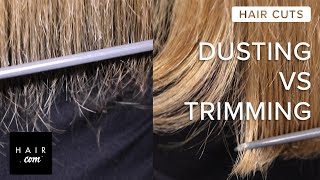 How To Get Rid Of Split Ends — Dusting Vs Trimming  Haircom [upl. by Buiron]