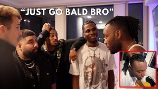 My Friends React to Me Having the Worst Hairline on YouTube [upl. by Dardani]