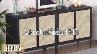 Rattan cabinet Sideboard Buffet Review  A sideboard with handmade natural rattan doors [upl. by Atirehs]