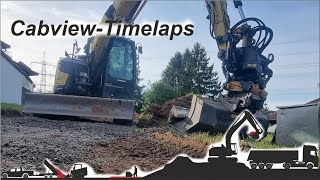 Stellplatz ausschachten mit Engcon EC209  TILT ROTATOR  Bau Timelaps  Cabview [upl. by Aurthur]