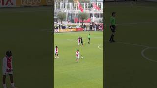 Ajax U17s with the smartest free kick you’ll see in a while 🫨 [upl. by Emyle]