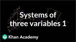 Systems of three variables  Systems of equations and inequalities  Algebra II  Khan Academy [upl. by Ettevad178]