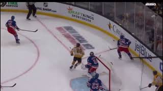 David Pastrnak charging on Ryan Lindgren  Tough Call Recommendation [upl. by Eak]