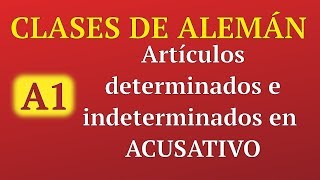 Clases de alemán online A1► Artículos determinados e indeterminados del acusativo en alemán [upl. by Afinom]