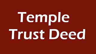 TEMPLE TRUST FORMATION [upl. by Latricia]