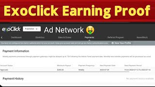 ExoClick Earning Proof  This is AdsTerra Alternative Ad Network in 2023 [upl. by Houghton]