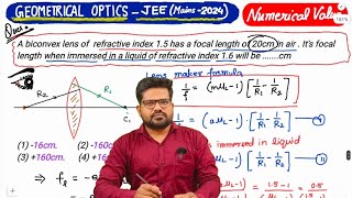 GeometricalOptics IITJEE2024Ques LensMakerFormula [upl. by Smoot431]