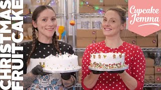 Christmas Cake Pt 2 With Jemma and Sally Marzipan amp Decoration  Cupcake Jemma [upl. by Dilaw]