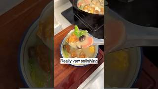 Delicious Delicacies Soup Recipe Fried Egg Mushroom Tofu Ham amp Sausage [upl. by Mendive]