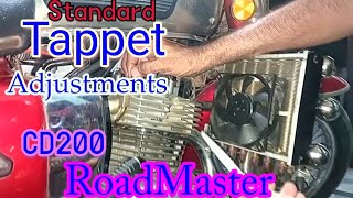 Tappet adjustment of honda cd200 roadmaster bike tappet maintenance camshaft rocker bush [upl. by Lewls]