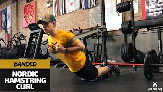 How to do Nordic Hamstring Curls Without a Partner amp With Bands [upl. by Fowkes]