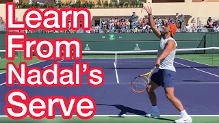 Copy Nadal’s Nearly PERFECT Serve Technique 9 Tennis Tips [upl. by Fisoi]