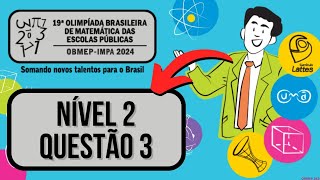 OBMEP 2024 NÍVEL 2 QUESTÃO 3 PRIMEIRA FASE SOLUÇÃO  A FIGURA APRESENTA UMA MALHA TRIANGULAR [upl. by Teloiv]