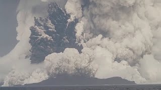 Underwater Volcano Erupts Off Tonga [upl. by Mayrim782]