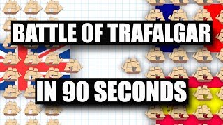 Battle of Trafalgar in 90 Seconds [upl. by Ambler691]