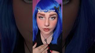 Coraline makeup Level easy halloweenmakeuplook coraline makeupshorts makeupartist makeup [upl. by Yeaton]