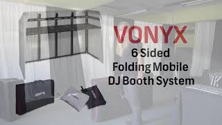 Demonstration of setting up the VONYX 6 Sided Folding Mobile DJ Booth System [upl. by Etteroma]