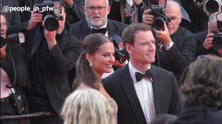 Alicia Vikander amp Michael Fassbender on the red carpet at Cannes Film Festival  21052023 [upl. by Oynotna773]