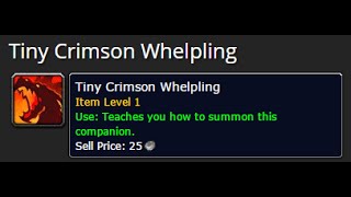 World of Warcraft Pet Farm Tiny Crimson Whelpling [upl. by Sewellyn718]