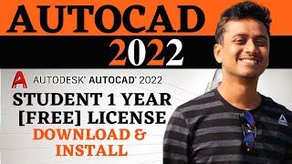 Free DOWNLOAD AutoCAD 2022  INSTALL FOR 1 YEAR  STUDENT LICENSE [upl. by Ggerg]