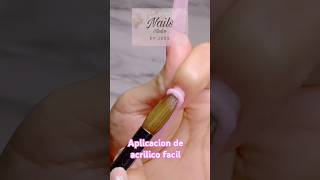 Aplicacion de acrilico para princiante 💅 nails shortsbeta [upl. by Anaujal]