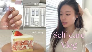 Fall Self Care Vlog 🍂 Korean Skincare Nails Baking Shopping Wellbeing [upl. by Mukund]