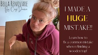 I MADE A HUGE MISTAKE Staining Furniture For Beginners Fixing A Common Mistake With Bella Renovare [upl. by Anitnuahs]