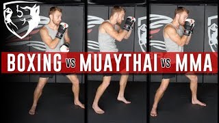 MMA vs Boxing vs Kickboxing 5 Technical Differences [upl. by Nivlad]