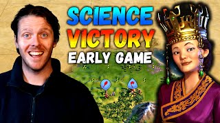 How to win a Science Victory in Civilization 6 2024  Early Game [upl. by Oam]