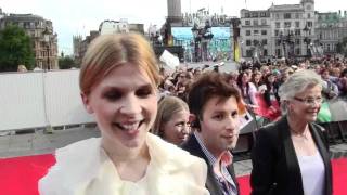 Deathly Hallows 2 World Premiere  Clemence Poesy Fleur Delacour [upl. by Bensky]