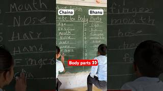 Body parts 🙋🏻‍♂️🙋 competition govtschool englishtextbook education nipunbharat shorts [upl. by Skilken]