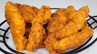 Easy fried chicken tenders  recipe your kids will love this [upl. by Lleval41]