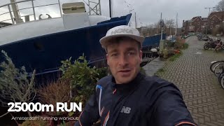 Half Marathon 25km workout 🏃  Tempo 446  Training Ultra Marathon Trail Drielandenpunt 2024 🇳🇱 [upl. by Ymmik]