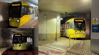 A Tram Crossing Underneath Manchester Piccadilly Railway Station Greater Manchester [upl. by Canotas]