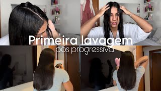 MEUS CUIDADOS PÓS RETOQUE DE PROGRESSIVA CABELO SUPER LISO 🫧🧖‍♀️ [upl. by Eniamart6]