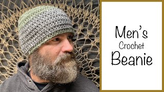 Men’s Crochet Beanie  Men’s Crochet Hat  Easy Crochet Hat [upl. by Aicsila65]