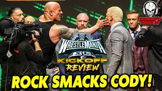 WWE WrestleMania 40 Kickoff Review  CODY CHOOSES ROMAN REIGNS AND ROCK SLAPS THE HELL OUT OF CODY [upl. by Magdalene]