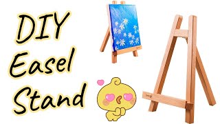 How to make mini easel stand at homeeasel stand makingeasel stand diyhomemadeSajals Art [upl. by Aivull]