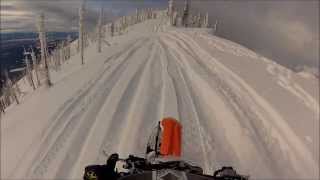 quotShakedown Cruisequot KTM 300 VS KTM 500 snowbikes with Timbersled Mountain Horse kits [upl. by Enywtna32]