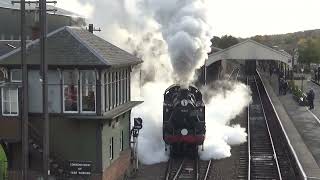 Ivatt 41312 welcomed at Boness gala [upl. by Nyrrad]