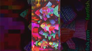 Fish art 49 cuteart appeasement colourful vibrant relaxationart psychedelic [upl. by Enillebyam]