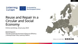 Reuse and repair in the circular economy online workshop [upl. by Falda480]