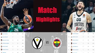 Virtus Bologna vs Fenerbahce Istanbul  Euroleague  2K Highlights [upl. by Nnylhsa]