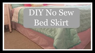 DIY No Sew Bedskirt On the Cheap [upl. by Eldwon]