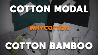 COMPARE COTTON BAMBOO VS COTTON MODAL  WHYCOTTON [upl. by Larue]