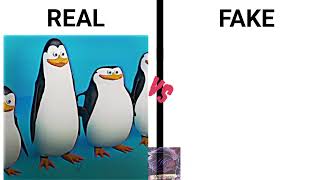 real vs fake 😱😱😱😱 penguin in Madagaskar funny madagascar memes memesdaily memesvideo memesvide [upl. by Tess]