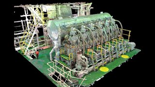 Marine 3D laser scanning services for shipping industry  BWTS Engine room Bulk Carrier vessel [upl. by Yevrah735]