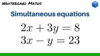 Solving simultaneous equations by elimination [upl. by Gherlein777]